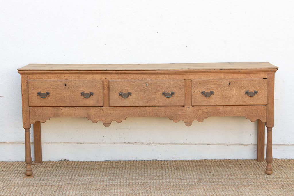 Late 18th Century Stripped Oak English Console