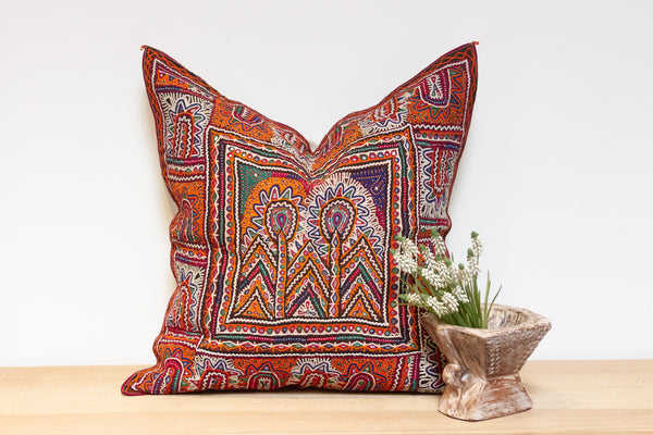 Oni Rajasthani Embroidered Decorative Pillow