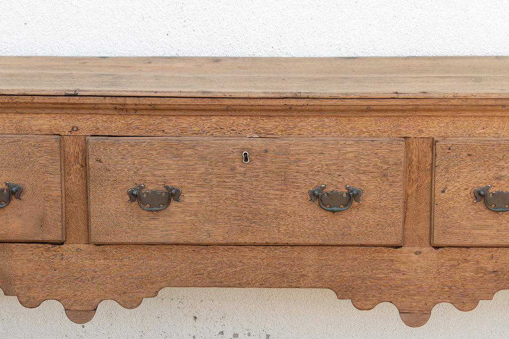 Late 18th Century Stripped Oak English Console