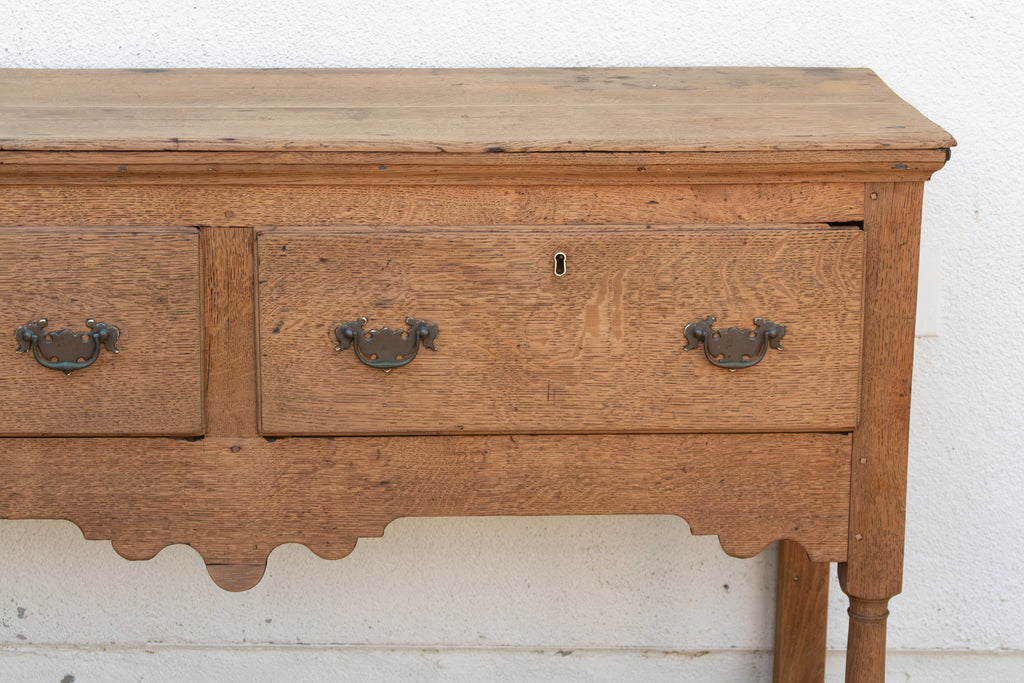 Late 18th Century Stripped Oak English Console