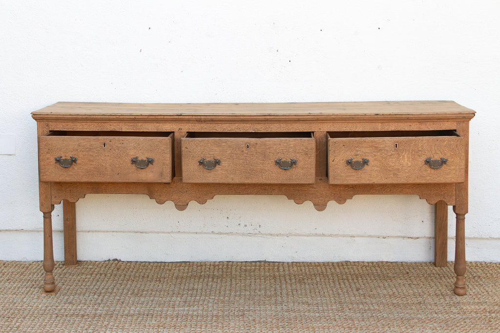 Late 18th Century Stripped Oak English Console
