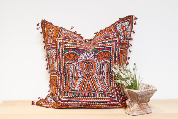 Jasmine Rajasthani Embroidered Decorative Pillow