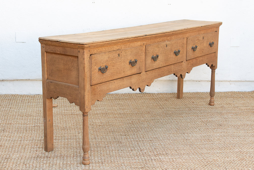 Late 18th Century Stripped Oak English Console