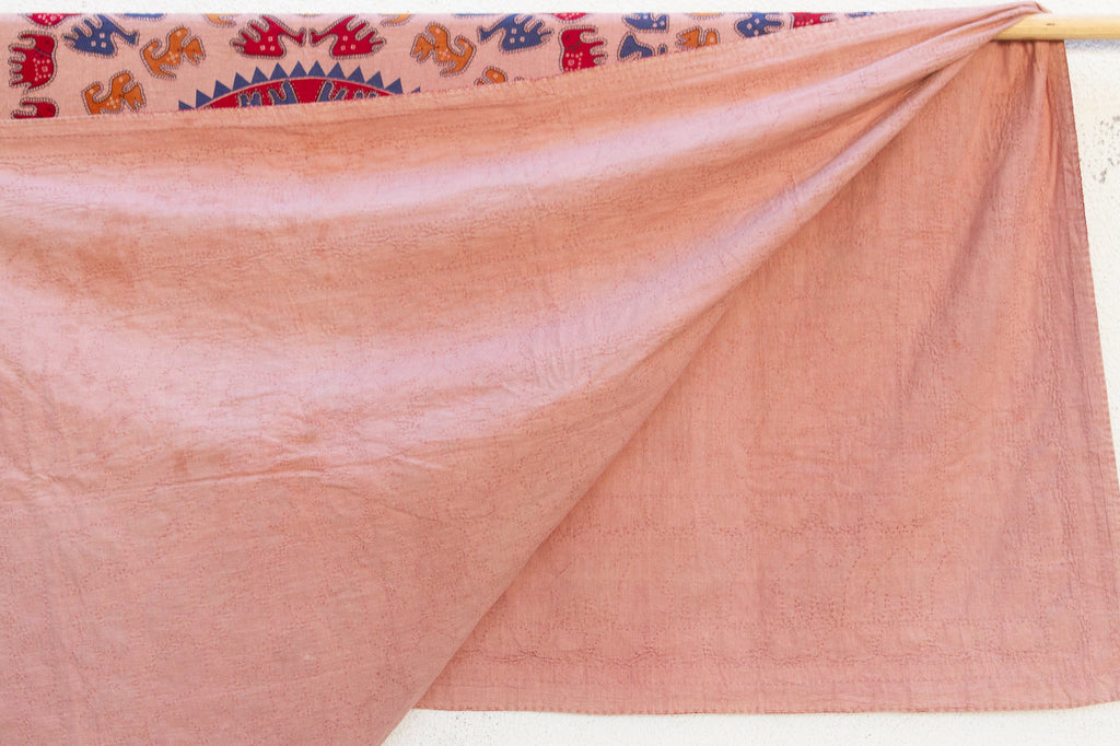 Festival Parade Indian Block Print Coverlet