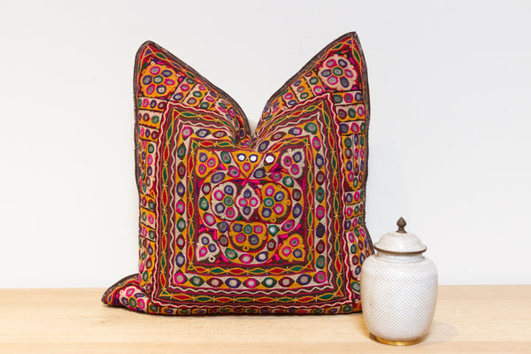 Esha Rajasthani Embroidered Decorative Pillow