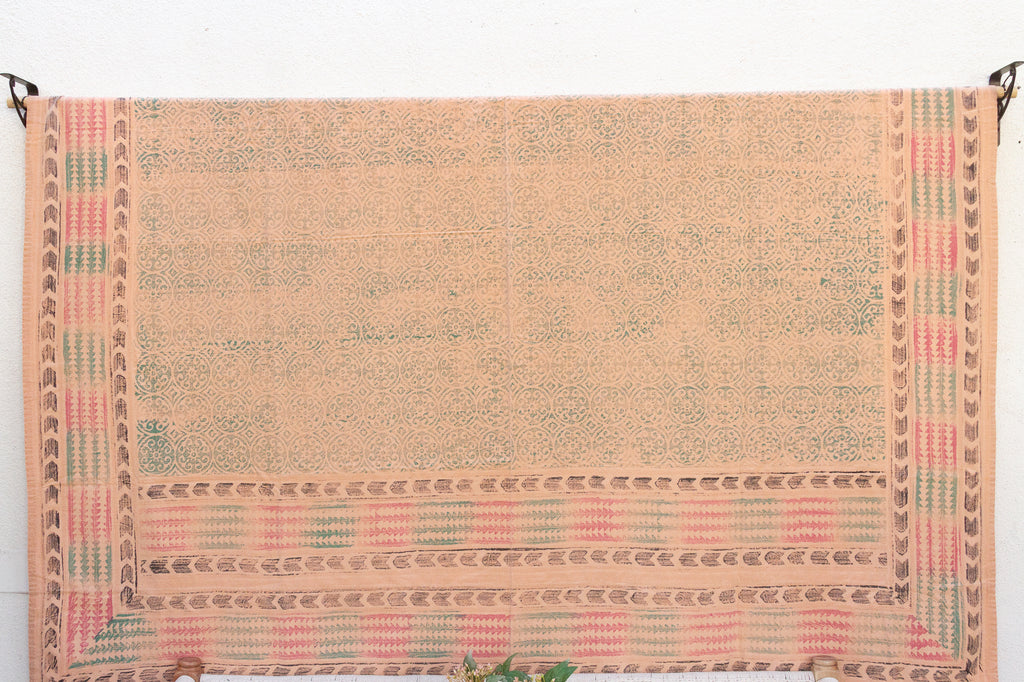 Moorish Mosaic Indian Block Print Bedcover