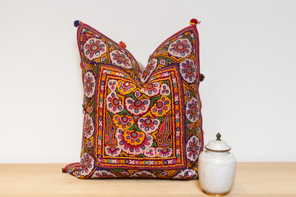 Amyra Rajasthani Embroidered Decorative Pillow