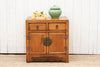 Antique Elm Farmhouse Buffet Cabinet