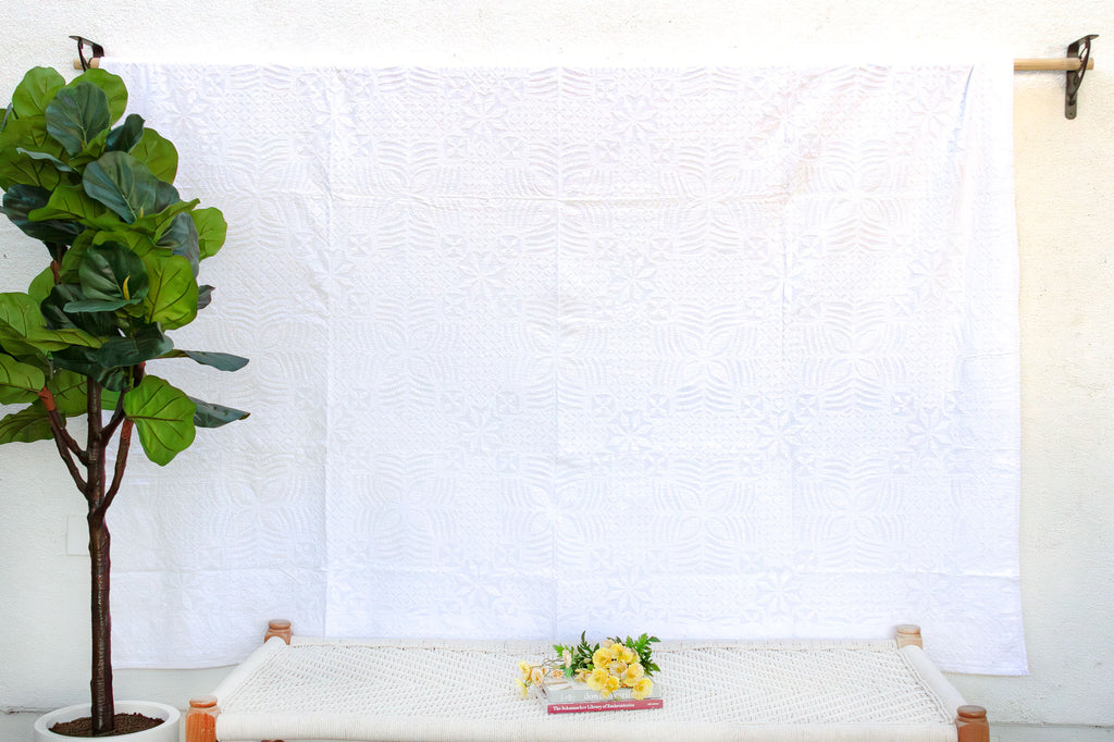 Lily of the Valley Floral Applique Bedcover