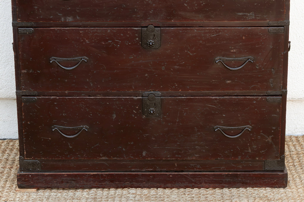 Antique Meiji Period Tall Tansu Dresser