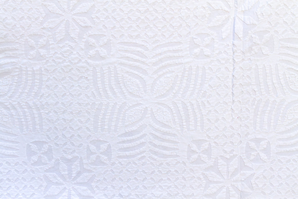 Lily of the Valley Floral Applique Bedcover