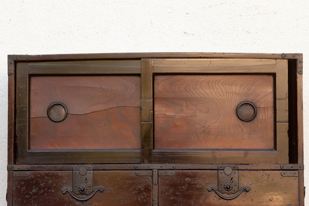 Antique Meiji Period Tall Tansu Dresser