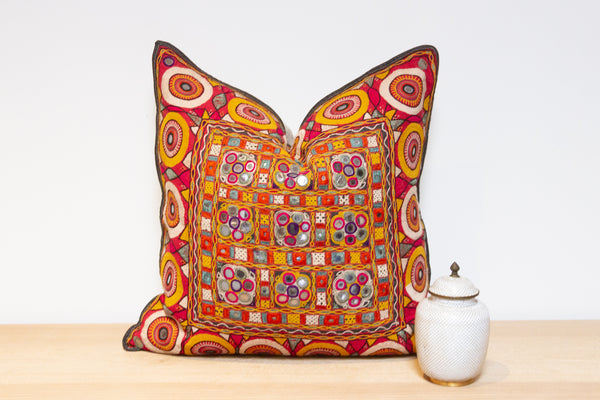 Diva Rajasthani Embroidered Decorative Pillow