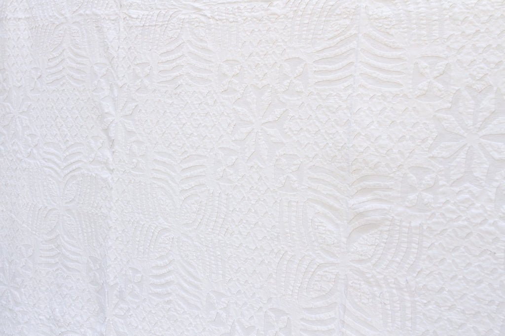 Lily of the Valley Floral Applique Bedcover