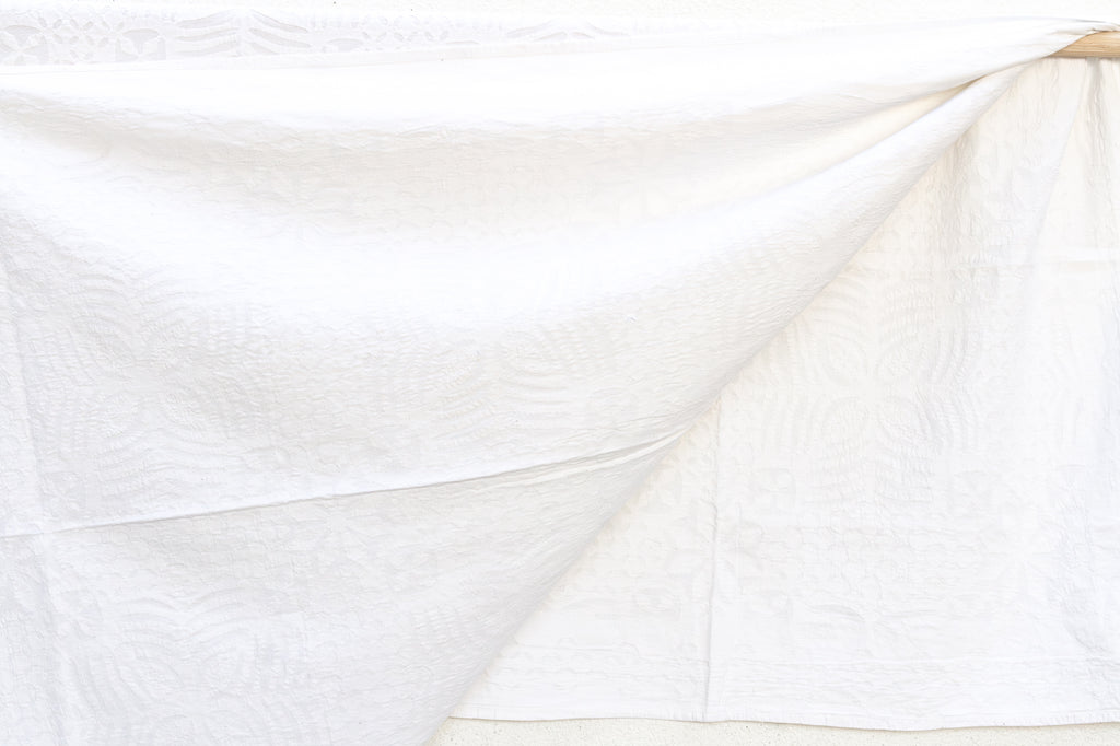 Lily of the Valley Floral Applique Bedcover