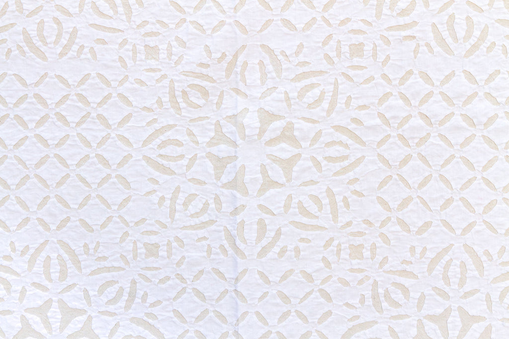 Starflower Artisan Cotton Cutwork Bedcover