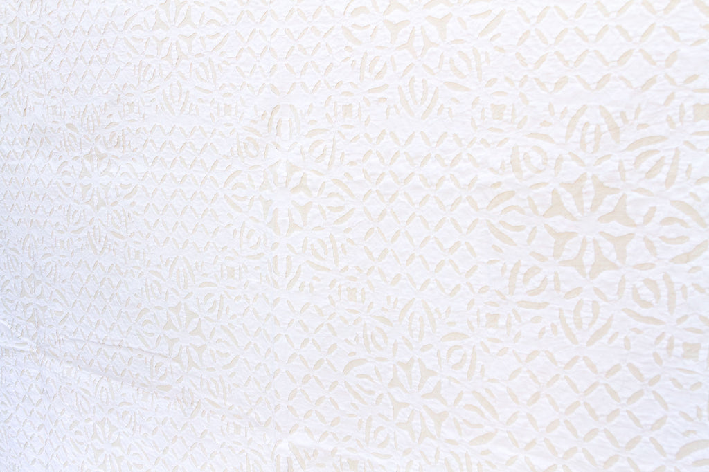 Starflower Artisan Cotton Cutwork Bedcover