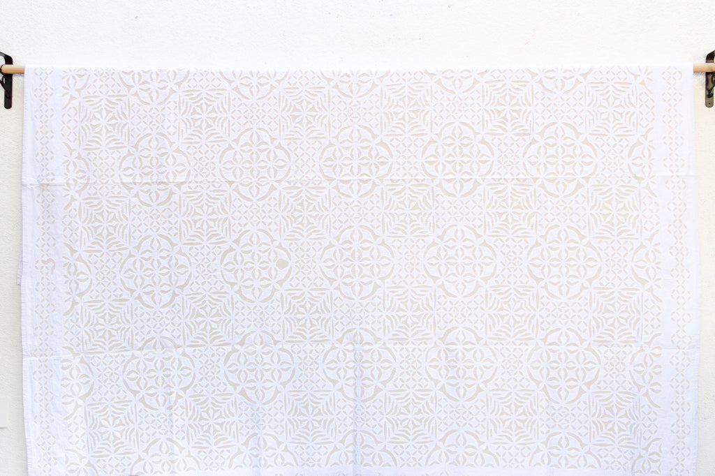 Zinnia Sprial Artisan Applique Bedcover