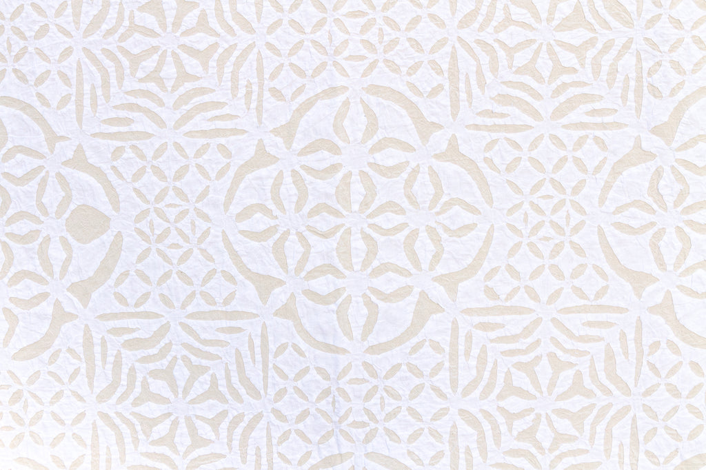 Zinnia Sprial Artisan Applique Bedcover