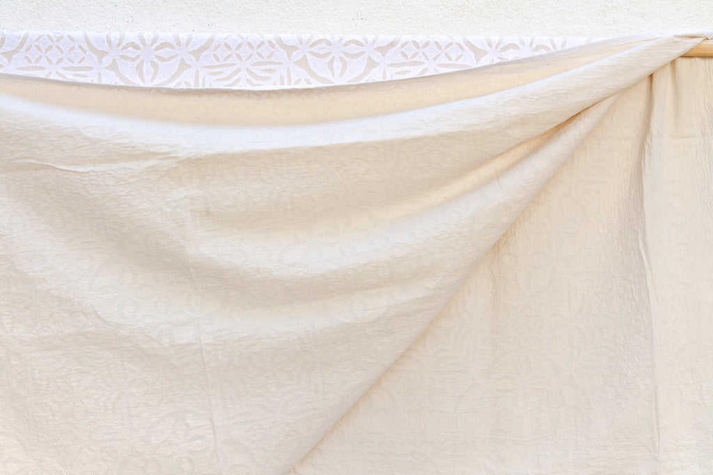 Zinnia Sprial Artisan Applique Bedcover