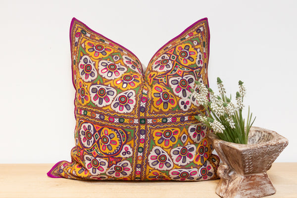 Azra Rajasthani Embroidered Decorative Pillow