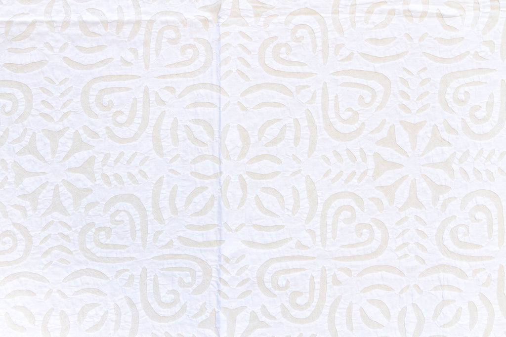 Rose Mosaic Floral Applique Bedcover