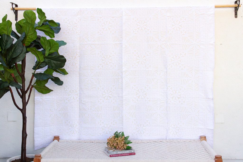 Celestial Star Applique Cotton Quilt (Trade)