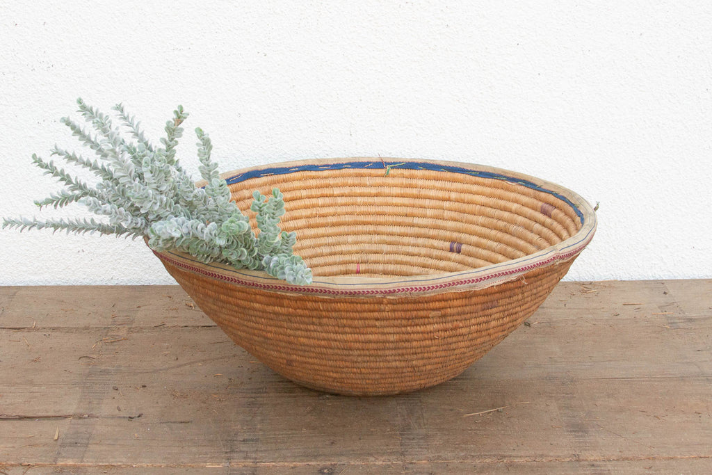 Mid 20th Century Finely Coiled Harvest Basket (Trade)