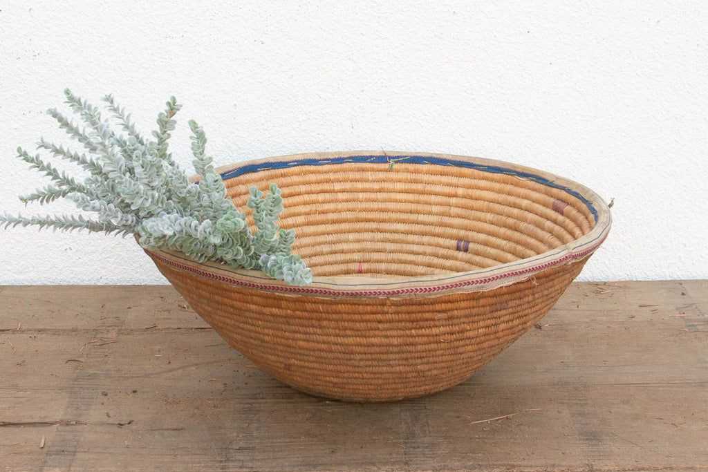 Mid 20th Century Finely Coiled Harvest Basket (Trade)