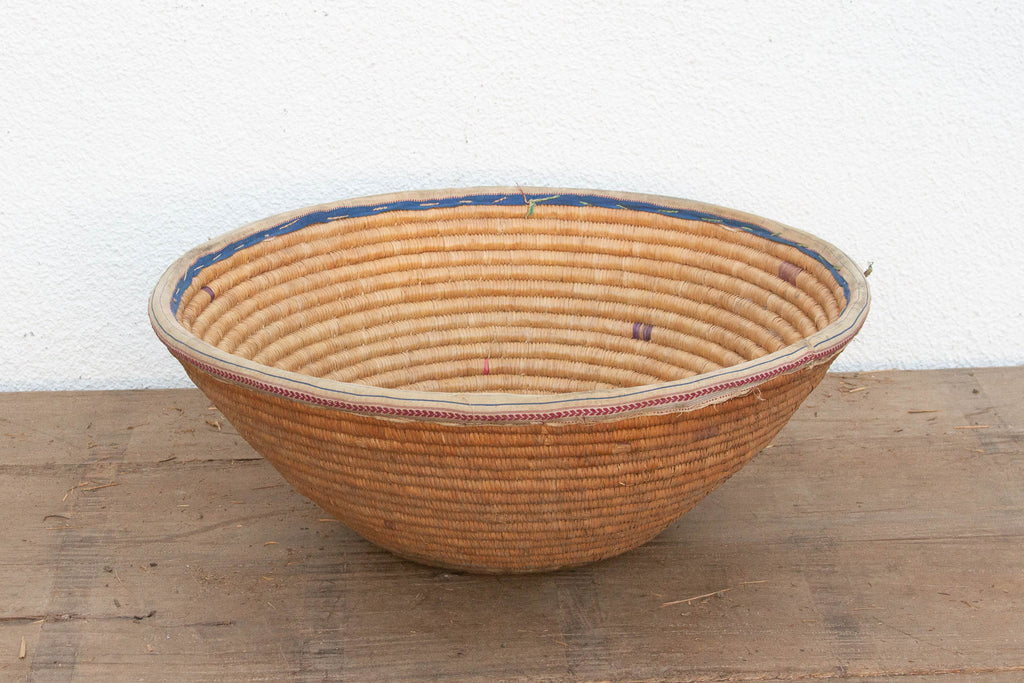 Mid 20th Century Finely Coiled Harvest Basket (Trade)