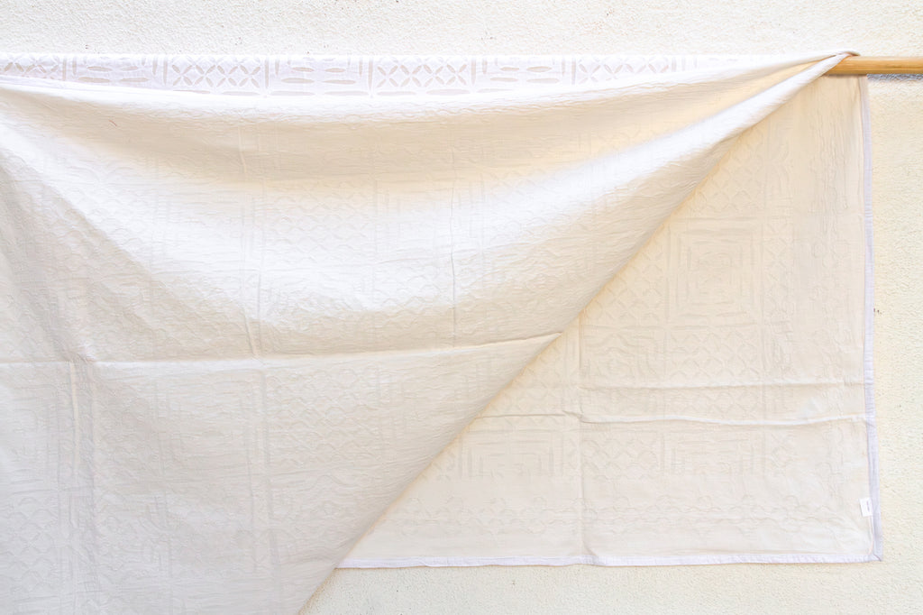 Gardenia Grace Handmade Floral Applique Bedcover