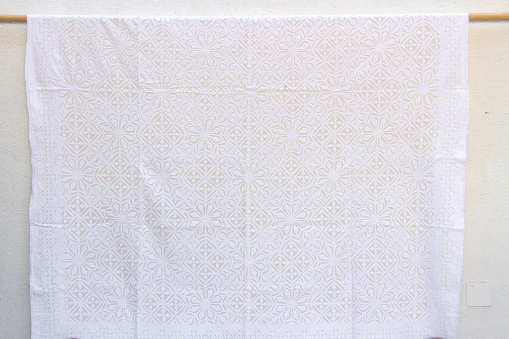 Magnolia Bloom Handmade Cotton Bedspread