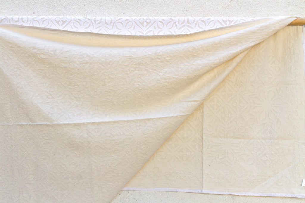 Magnolia Bloom Handmade Cotton Bedspread