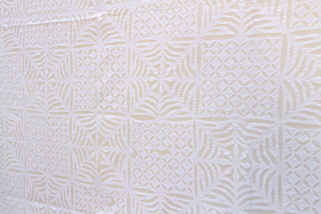 Hibiscus Star White Applique Cotton Bedspread