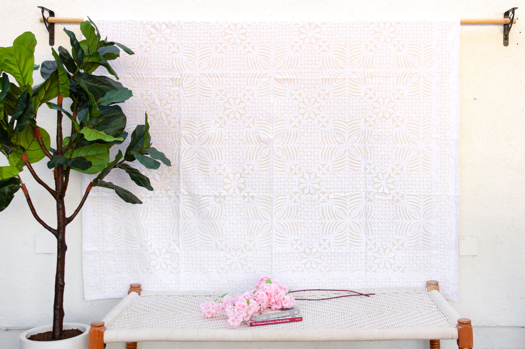 Marigold Charm Cotton Applique Bedcover