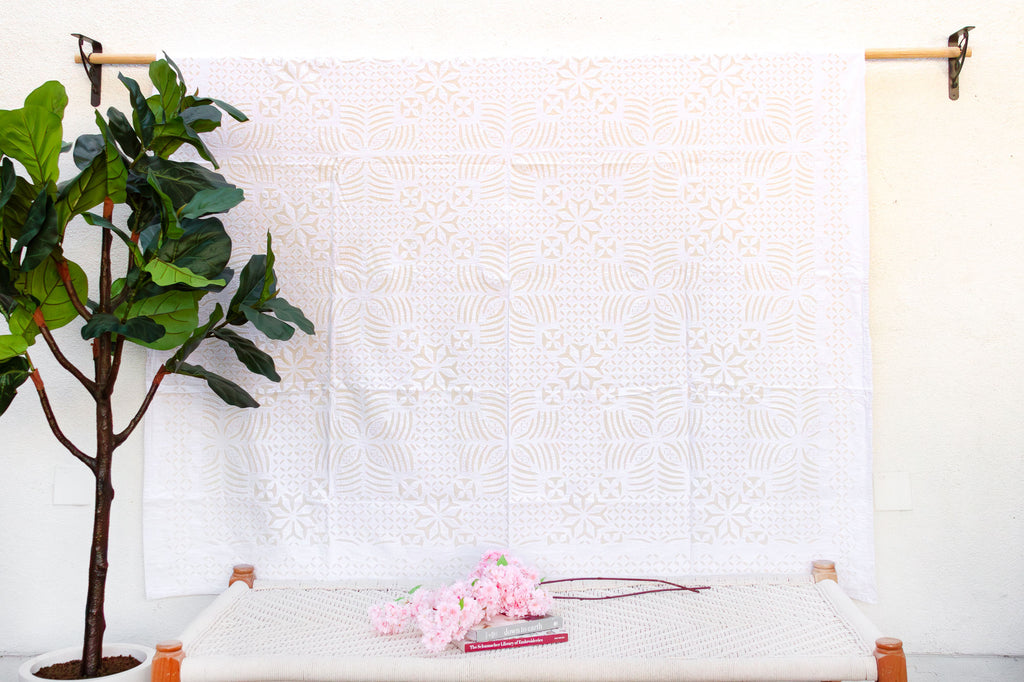 Marigold Charm Cotton Applique Bedcover