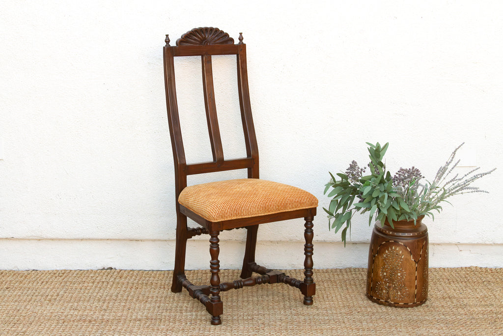 Antique Spanish Colonial Upholstered Chair