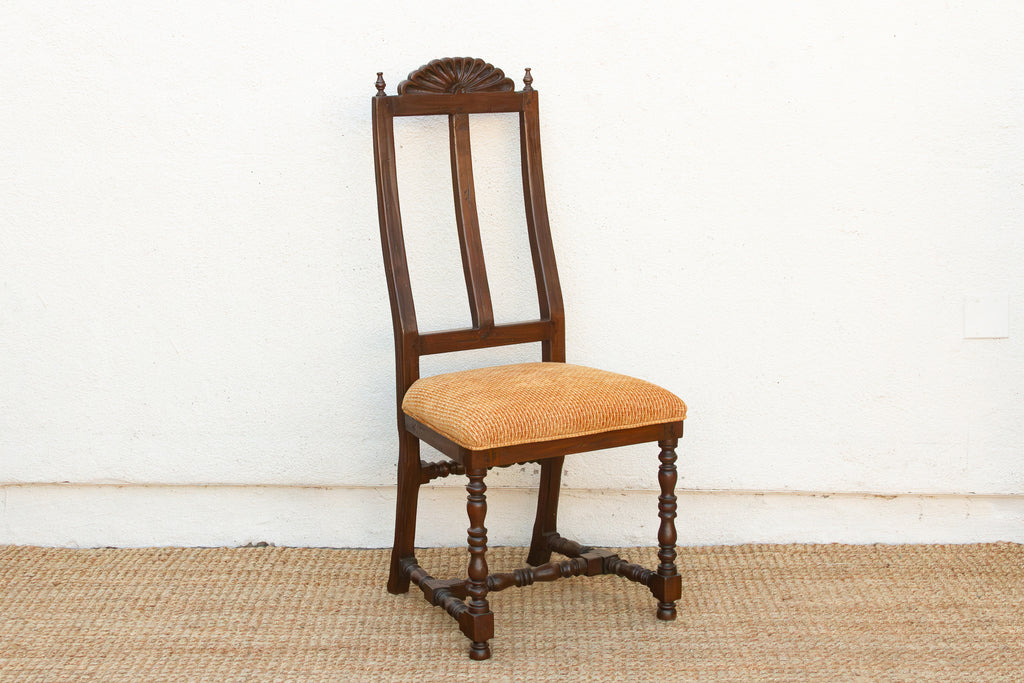 Antique Spanish Colonial Upholstered Chair