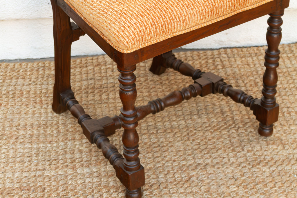 Antique Spanish Colonial Upholstered Chair