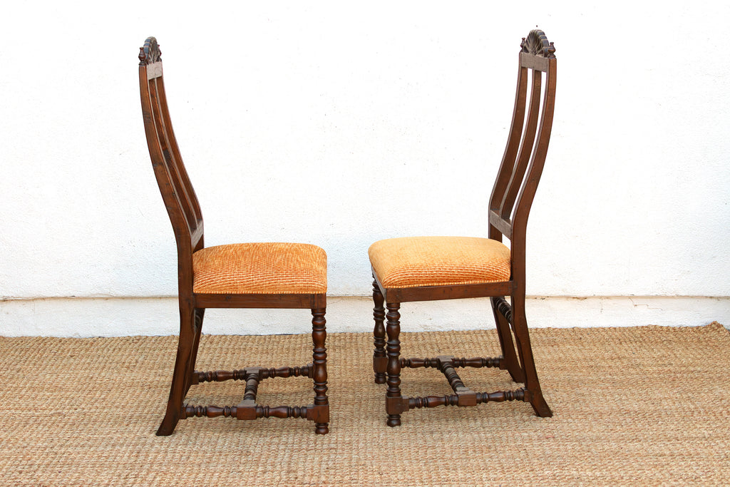 Pair of Spanish Colonial Carved Chairs