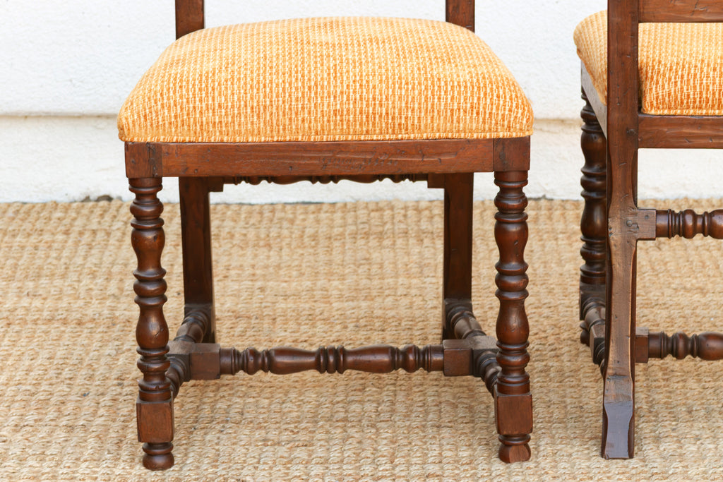Pair of Spanish Colonial Carved Chairs