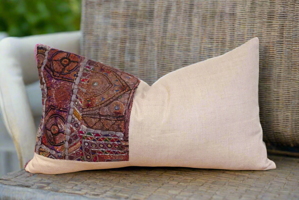 Amaara Antique Tapestry Linen Pillow