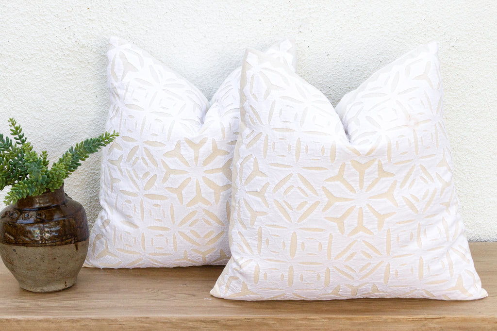 Mandala, Pair of Appliqué  Pillow Covers (Trade)