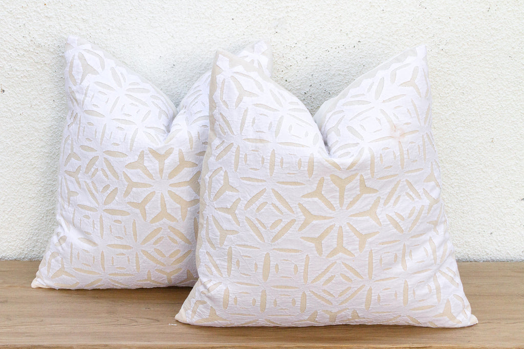 Mandala, Pair of Appliqué  Pillow Covers (Trade)
