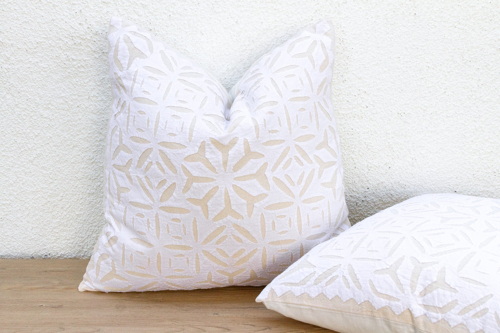 Mandala, Pair of Appliqué  Pillow Covers (Trade)