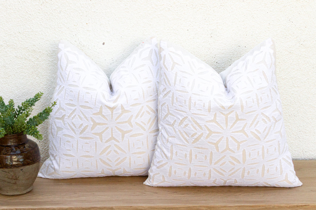 Silent Crescent, Pair of Appliqué  Pillow Covers (Trade)