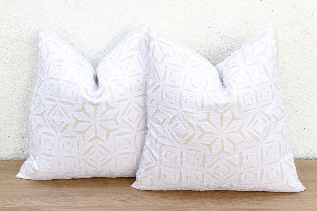 Silent Crescent, Pair of Appliqué  Pillow Covers (Trade)