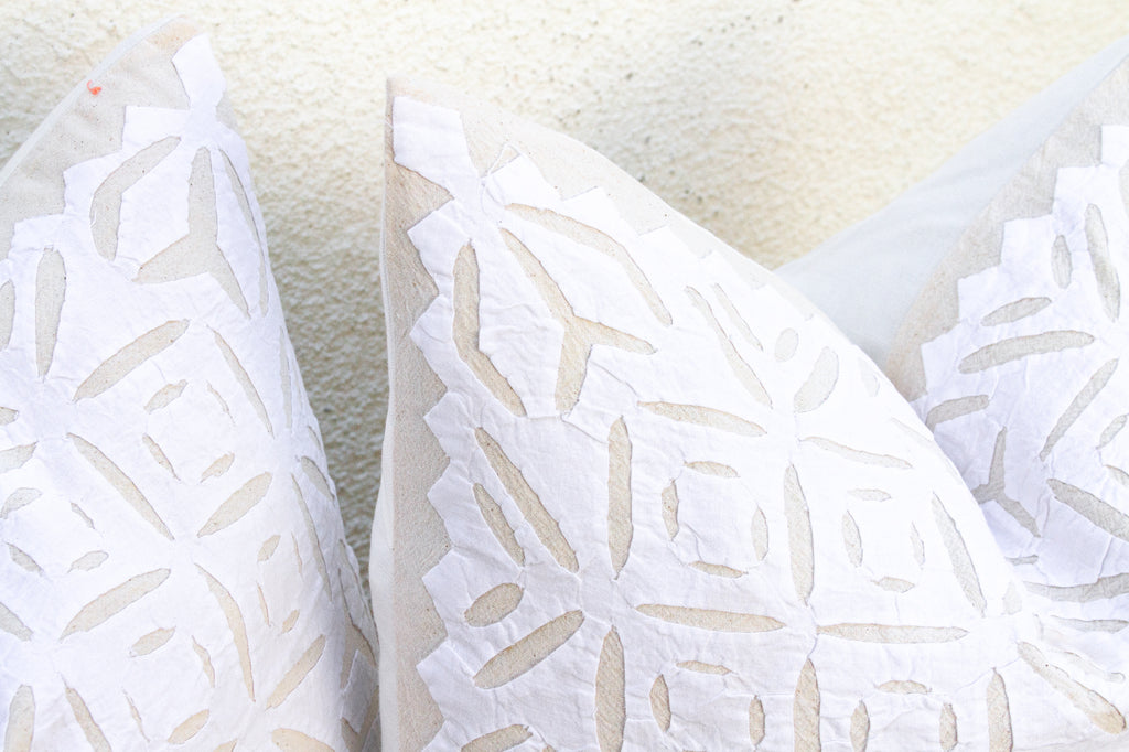 Silent Crescent, Pair of Appliqué  Pillow Covers (Trade)