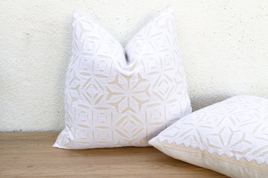 Silent Crescent, Pair of Appliqué  Pillow Covers (Trade)