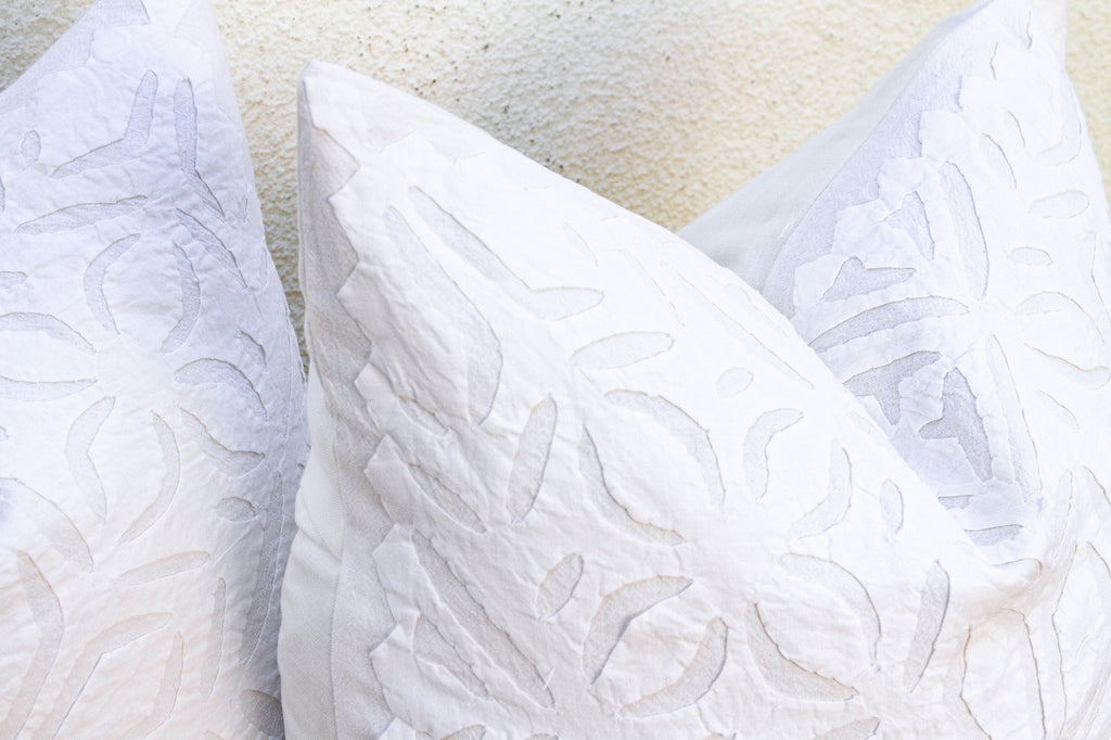 Diamond Weave, Pair of Appliqué Pillow Covers